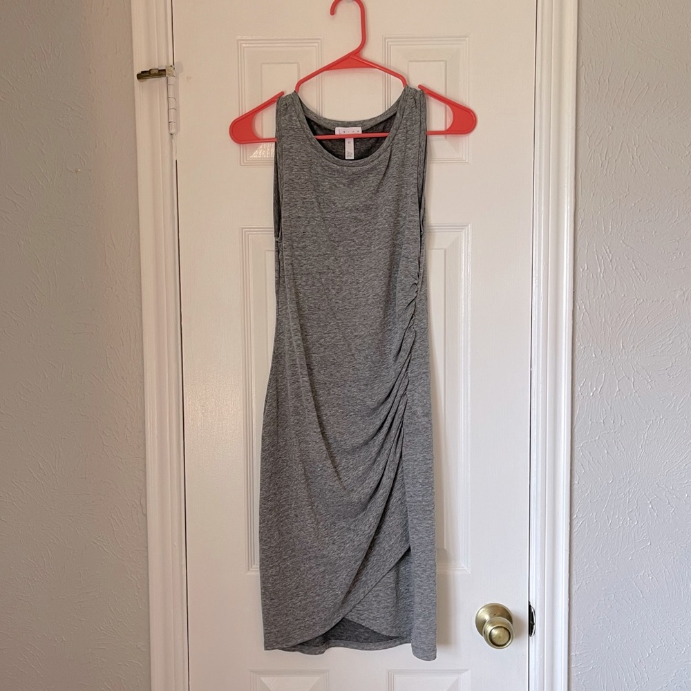 Ruched body con tank dress